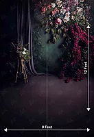Green Floral Curtain (PRE-ORDER)