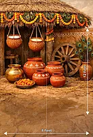Rustic Pongal Hut Portrait