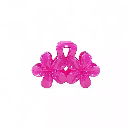 Hot Pink Mini Flower Hair Claw Clips