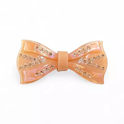 Elegant Orange Ribbon Hair Barrette Clip for Women