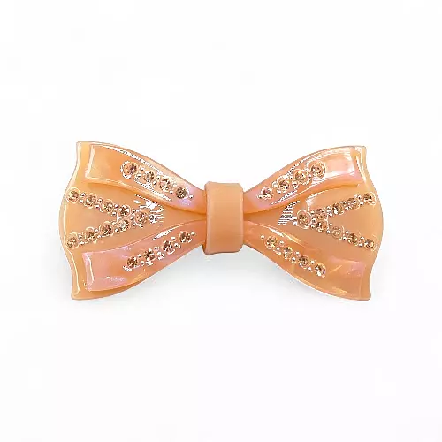 Elegant Orange Ribbon Hair Barrette Clip for Women