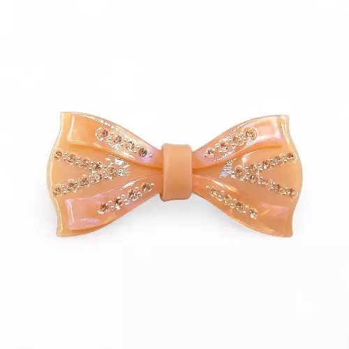 Elegant Orange Ribbon Hair Barrette Clip for Women