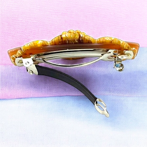 Elegant Flower & Stone Hair Barrette