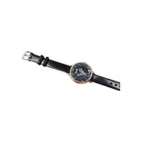 Starry Night Deer Motif Women's Watch with Black Leather Strap