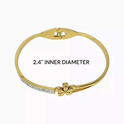 Elegant Flower Designed Anti-Tarnish Bangle