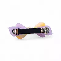 Elegant Lilac and Peach Bow Hair Barrette Clip for Women