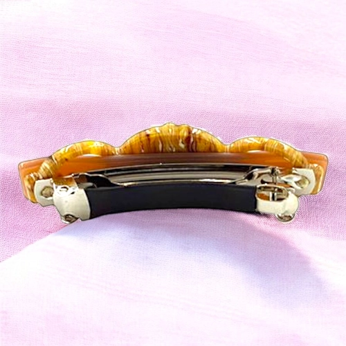 Elegant Flower & Stone Hair Barrette