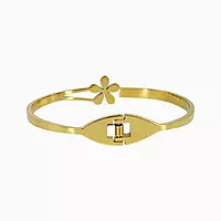 Elegant Flower Designed Anti-Tarnish Bangle