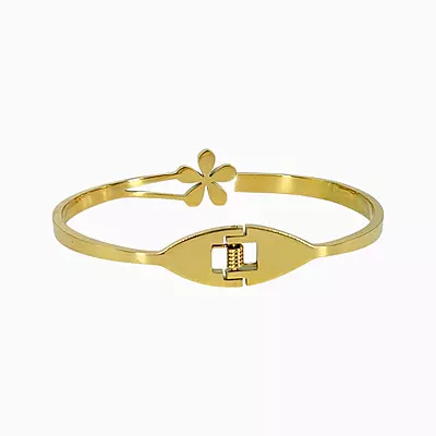 Elegant Flower Designed Anti-Tarnish Bangle