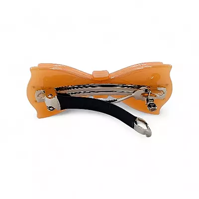 Elegant Orange Ribbon Hair Barrette Clip for Women