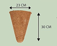 Coco Conical Liner |  5 & 9 Inch | Natural Coir Hanging Basket Liner