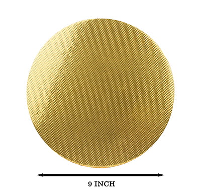 Qson Cake Board 9 Round Gold