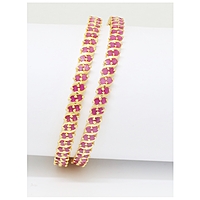 Gold Plated Bangles stone For Women & girls Set Of 1(2024004)
