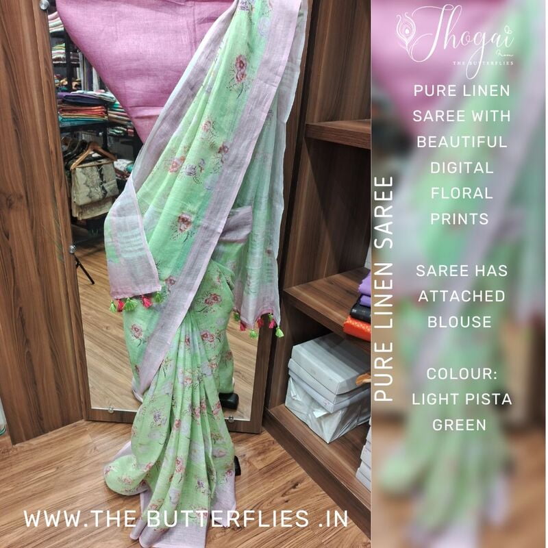PURE LINEN SAREE YBRSLIN22247