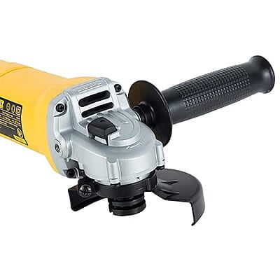 DEWALT DW801-IN01 Heavy Duty Small Angle Grinder Engineered For Heavy Duty Applications, 850Watt, 4" (100mm) Disc Diameter, Spindle Lock, 2 Year Warranty (SIDE HANDLE INCLUDED)