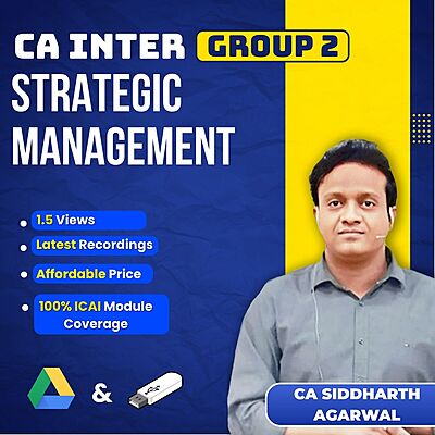 CA Inter Strategic Management (Group 2) By CA Siddharth Agarwal For Sep 26 & Jan 27 Exams