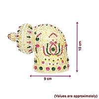 Gold Plated Multi-Stone Andal Crown - Shop Now