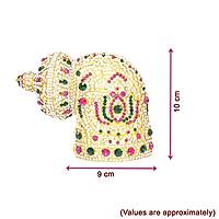 Gold Plated Multi-Stone Andal Crown - Shop Now