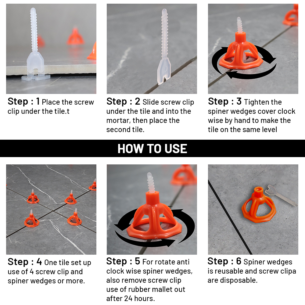 SCL-3 Screw Tile Levelling Clip 3mm (100 Pcs pkt.)