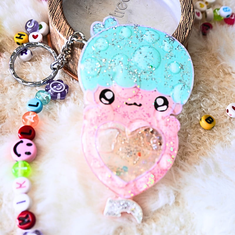 KIKI & LALA 3/HELLO KITTY SHAKER KEY CHAIN