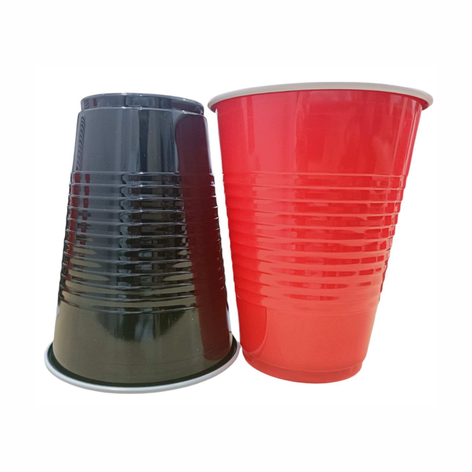 The Magic Balloons -Black & Red Set of 10-450ml | Beer Glass | Reusable Pong Drinking Glasses for Party Cups | Drinking Cups for Water Juice Cocktails - Party Supplies
