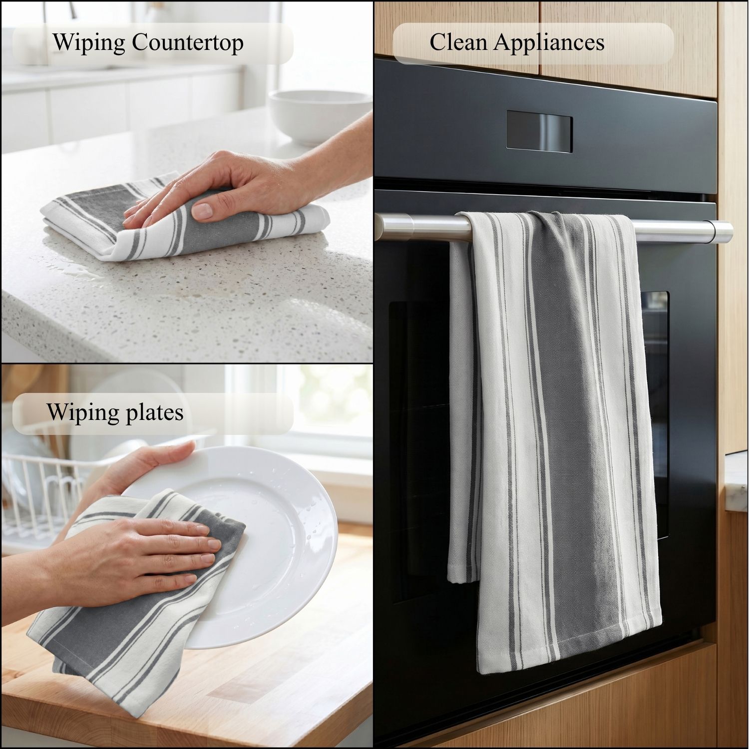 Striped Kitchen Towel Set of 2