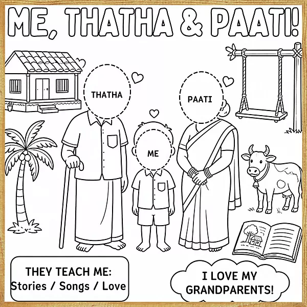 Me, Thatha and Paati – Colour & Frame Kit