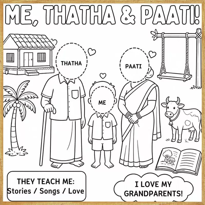 Me, Thatha and Paati – Colour & Frame Kit