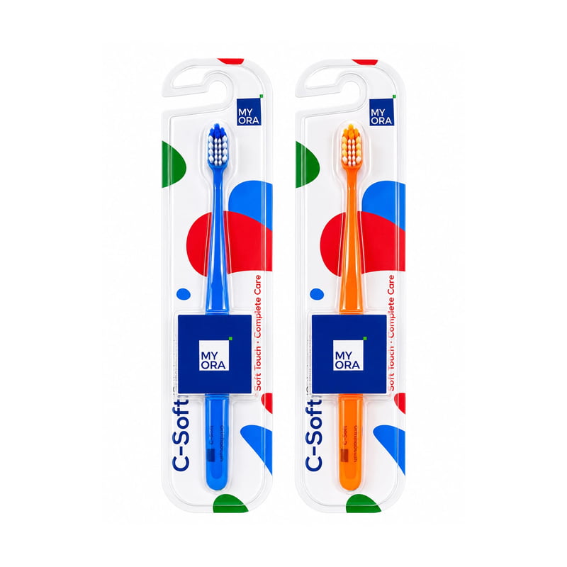 MyOra C-Soft Orthodontic Toothbrush for Braces – Pack of 12