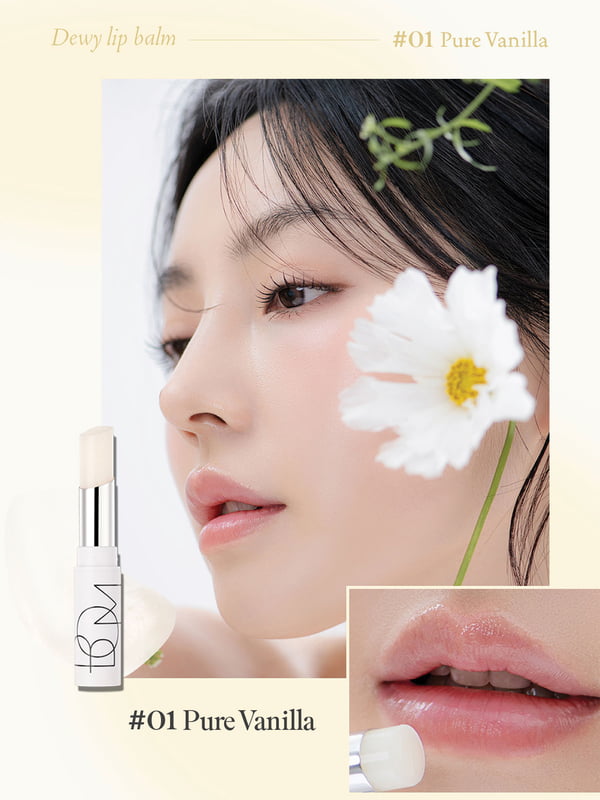 B.O.M - DEWY LIP BALM #01 PURE VANILLA