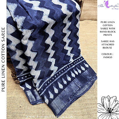 LINEN COTTON SAREE ssgSLIN24640