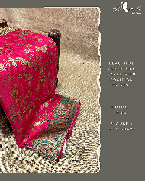 CREPE SILK SAREE RJASPMS24878 CREPE SILK SAREE RJASPMS24878