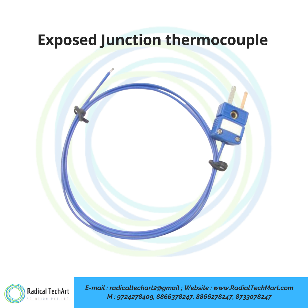 Exposed Junction thermocouple wire with connector
