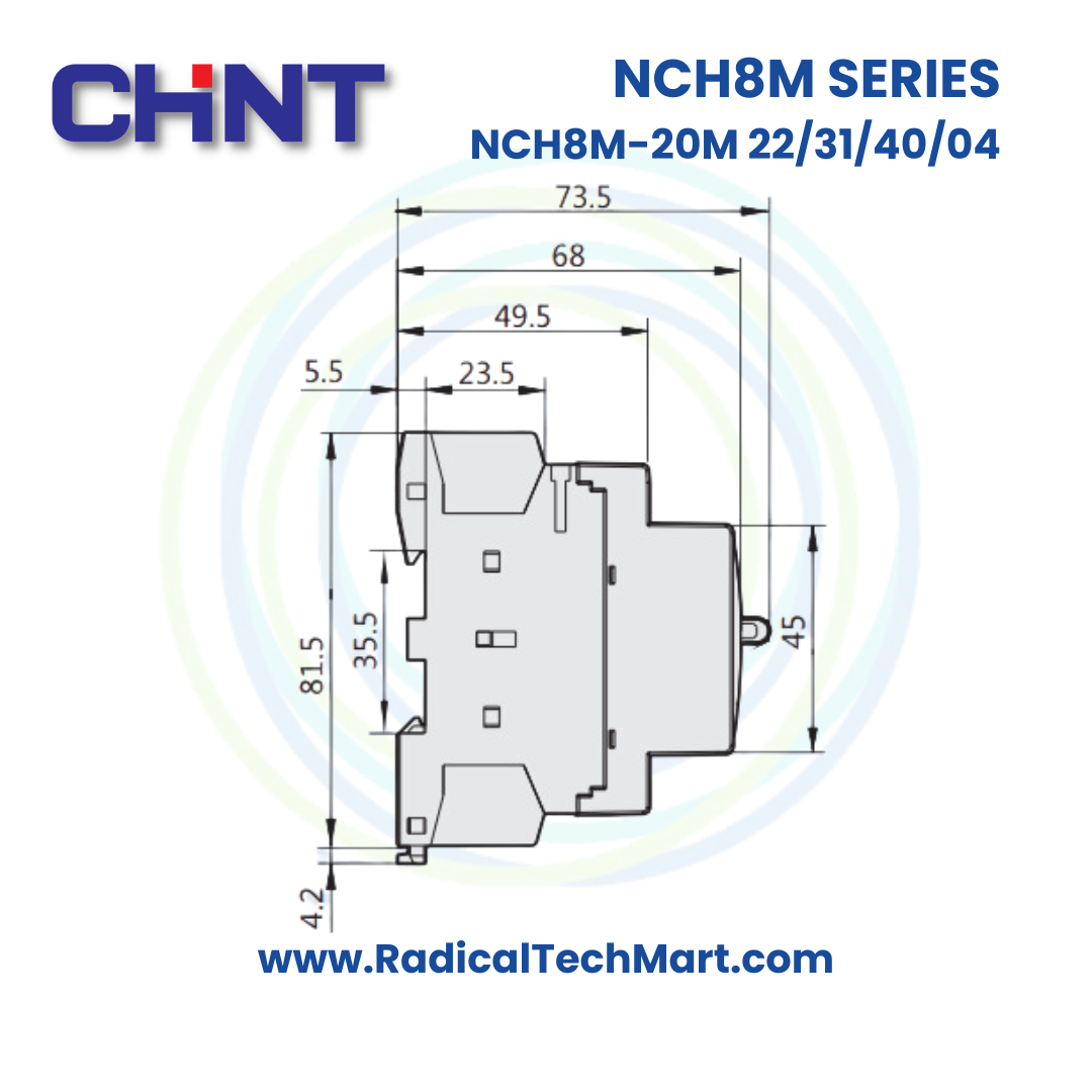Chint NCH8-20M Modular Contactor for Industrial and Residential Use