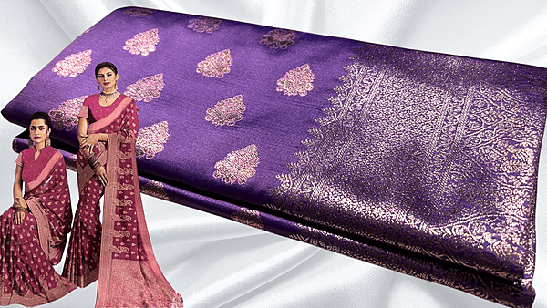 Yukta Soft Silk Saree - Lavendar