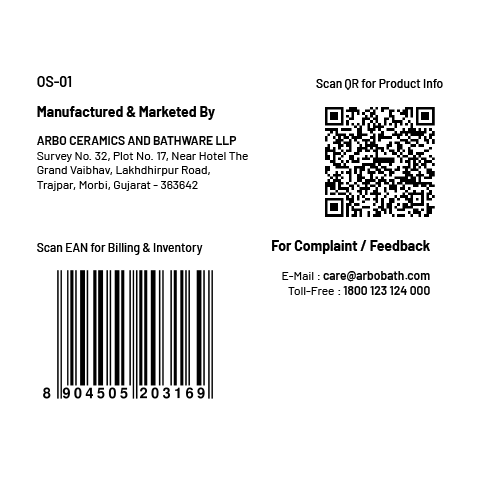 OS-01 Maze Overhead Shower 4" x 4" Inch