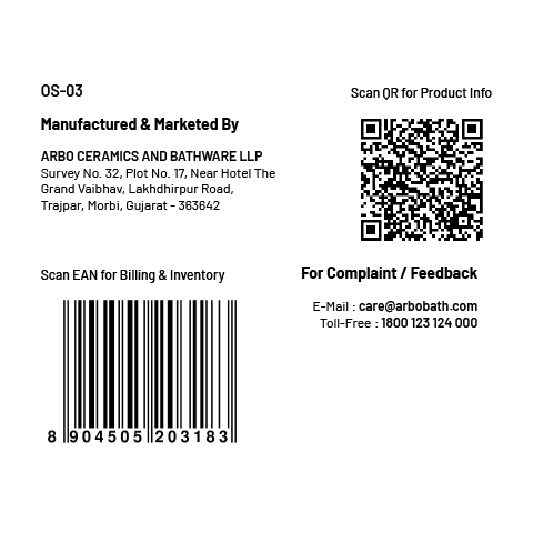 OS-03 Maze Overhead Shower 8" x 8" Inch