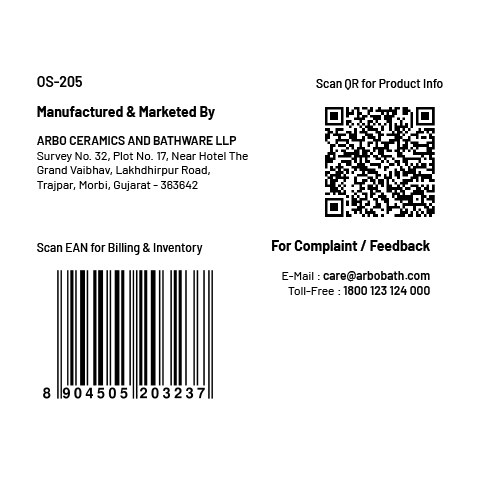 OS-205 S.S. 304 Maze Overhead Shower 6" x 6" Inch