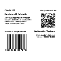 EWC-21211PP Prime Siphonic EWC S Trap (4" Trap) With Gasket And Installation Kit With Normal Close Seat Cover, Hinges, Fixing Accessories