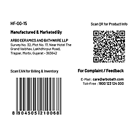 HF-GG-15 ABS Round Health Faucet With Hook & 1.2 Mtr. S.S. Tube (Gold)