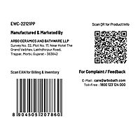 EWC-22121PP Apple EWC P Trap With Normal Close Seat Cover, Hinges, Fixing Accessories