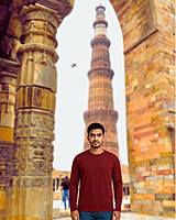 Unisex Maroon Full Sleeve Tee