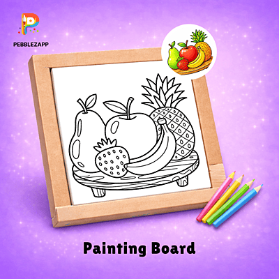 healthy fruit basket coloring