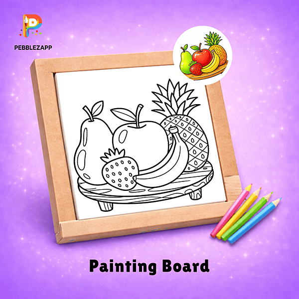 healthy fruit basket coloring