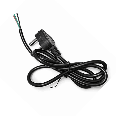 Champion 3-Pin Power Cable with Open End 6A, Universal Power Cord for PC, Desktop, Monitor, Printer, LED TV, SMPS, UPS, CCTV Power Supply