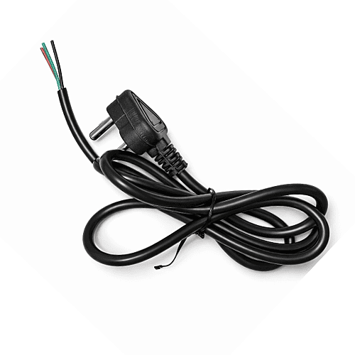 Champion 3-Pin Power Cable with Open End 6A, Universal Power Cord for PC, Desktop, Monitor, Printer, LED TV, SMPS, UPS, CCTV Power Supply