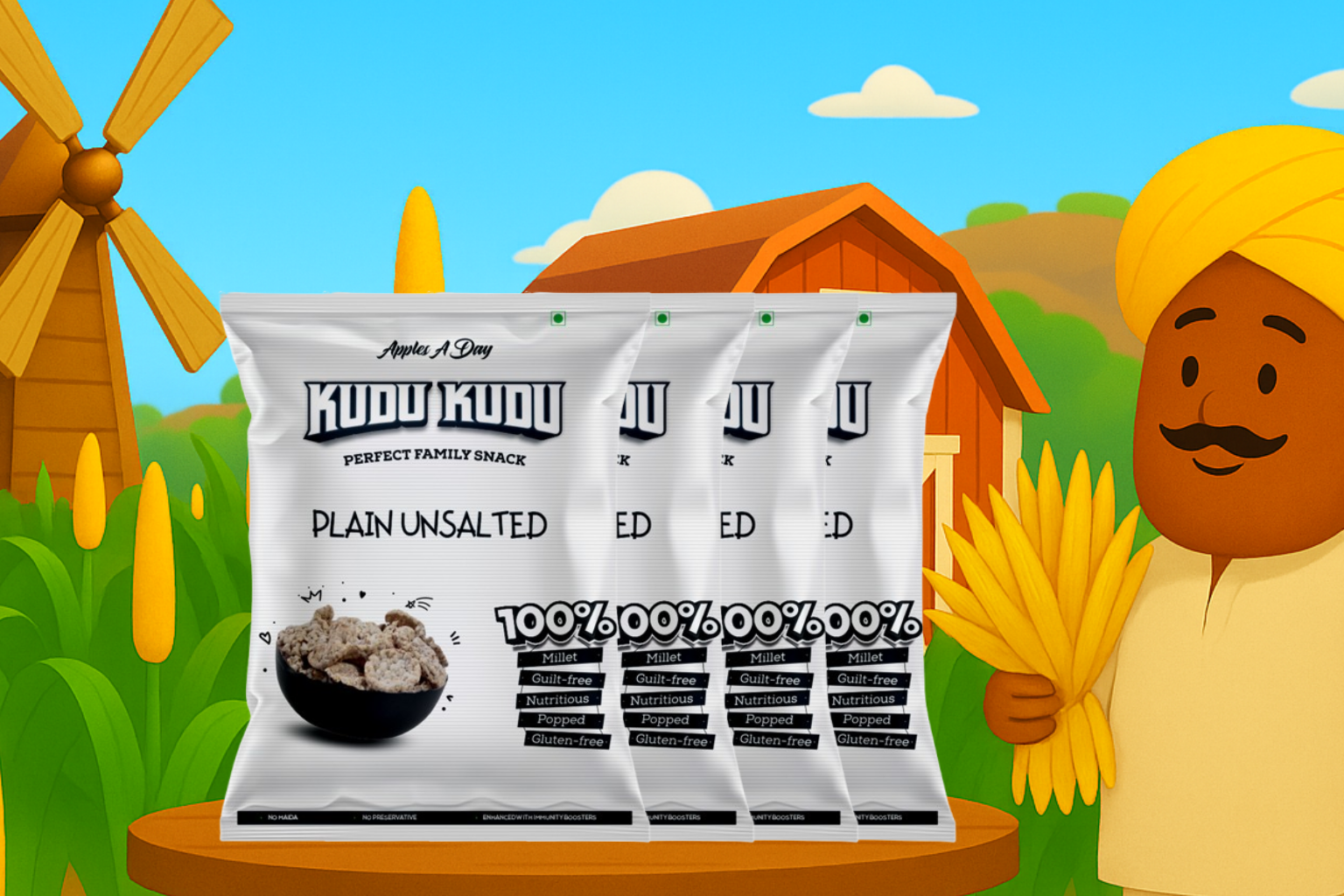 Kudu Kudu - Plain Unsalted - 30 gms - Packs