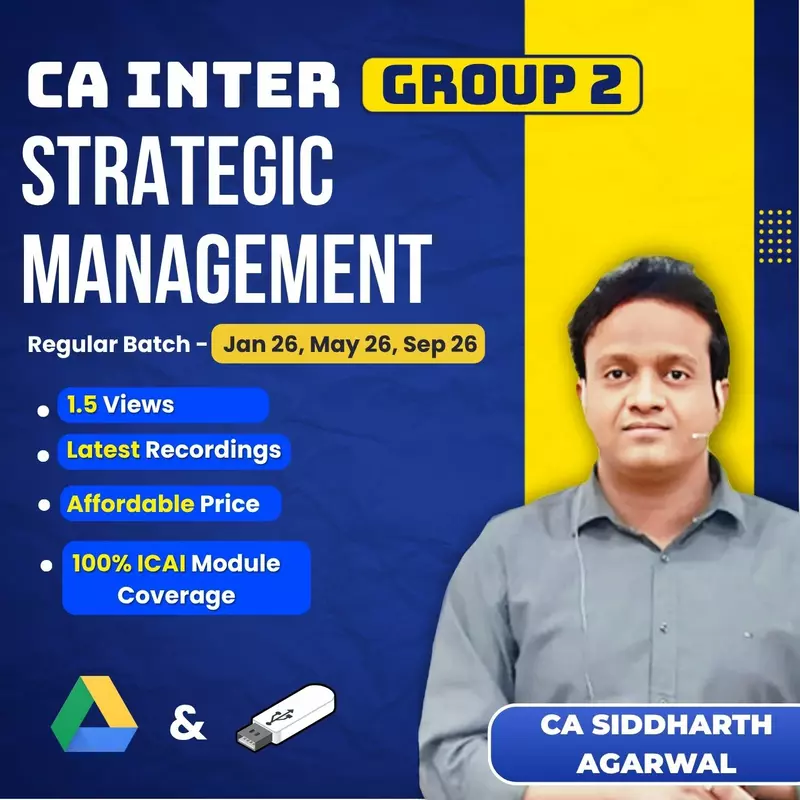 CA Inter Strategic Management (Group 2) By CA Siddharth Agarwal CA Inter Strategic Management (Group 2) By CA Siddharth Agarwal