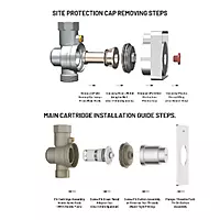 MP-5218 Metropole Forged Brass WC Flush Valve 40mm (1.5" Inch) With Exposed Shut Off Provision & Square Plate