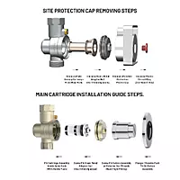 MP-5219 Metropole Forged Brass WC Flush Valve 25mm (1" Inch) With Exposed Shut Off Provision & Round Plate